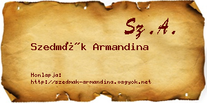 Szedmák Armandina névjegykártya